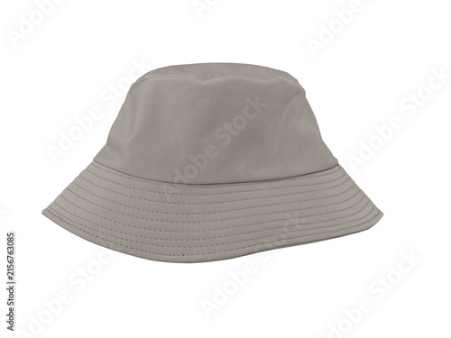 A sophisticated grey bucket hat PNG transparent.