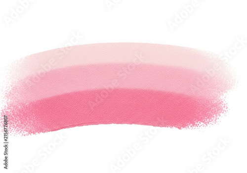 Horizontal brush stroke with a gradient of pink shades, featuring a textured paint application on a solid black background