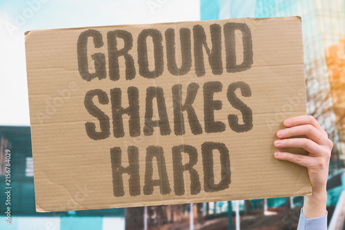 Cuadro en lienzo "Ground Shakes Hard" The floor jumps like a startled cat