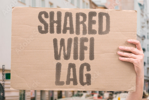 Canvastavla "Shared WiFi Lag" He downloads games while I'm on a deadline