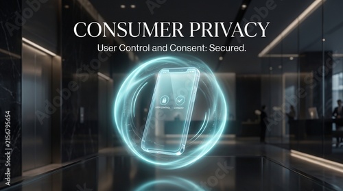 Consumer Privacy and User Consent Concept with Secure Smartphone and Digital Protection