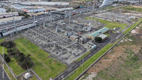 Fotografía Electricity substation distributing power to Melbourne city
