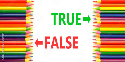 Canvastavla True or false symbol