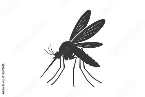 Mosquito Silhouette Vector Icon