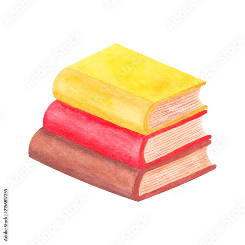 Fotografía Stack of colorful books on transparent background for education and reading concept