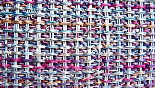 Close up of tightly woven fabric texture