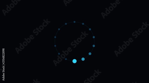 Minimal white radial loading spinner loop on black background