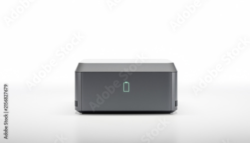 Obraz na płótnie バッテリー表示が光るバックアップ電源装置と蓄電システム