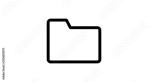 Minimalist Folder Icon Vector