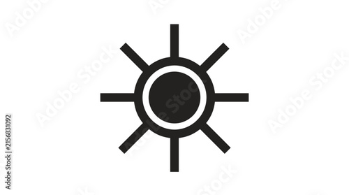 Minimal Sun Icon Vector