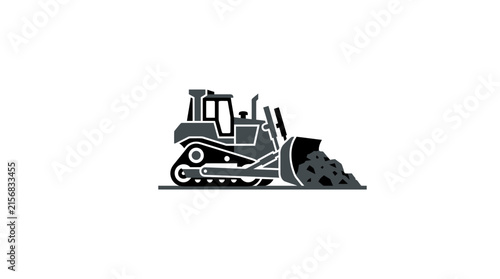 Bulldozer Construction Vector Illustration