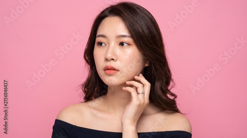 Portrait Of Asian Woman With Clean Fresh Skin
