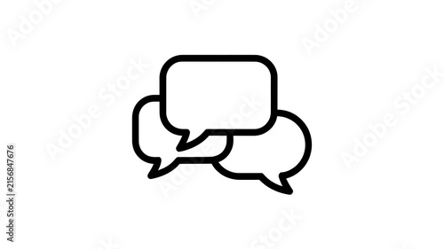 Plakat Three speech bubbles icon for chat and communication