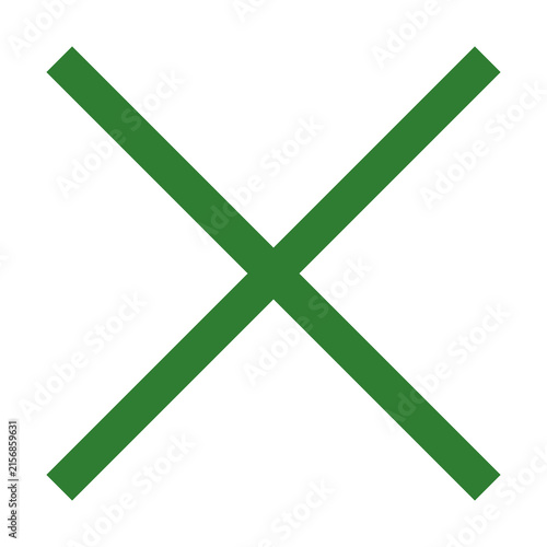 Gradient X letter icon, cross mark symbol isolated on white background