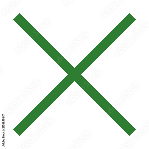 Gradient X letter icon, cross mark symbol isolated on white background