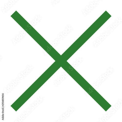 Gradient X letter icon, cross mark symbol isolated on white background
