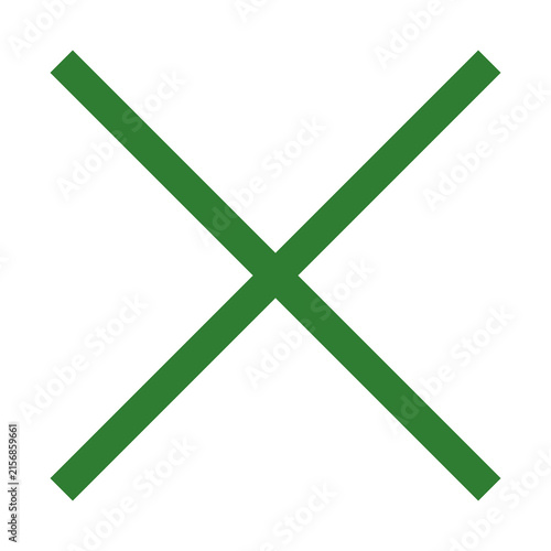 Gradient X letter icon, cross mark symbol isolated on white background