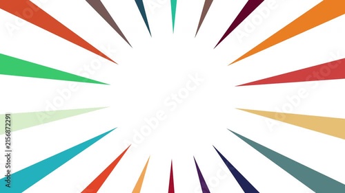 Multicolor Rotating Speed Lines Animation | Radial Burst Motion Background | Dynamic Spin Effect