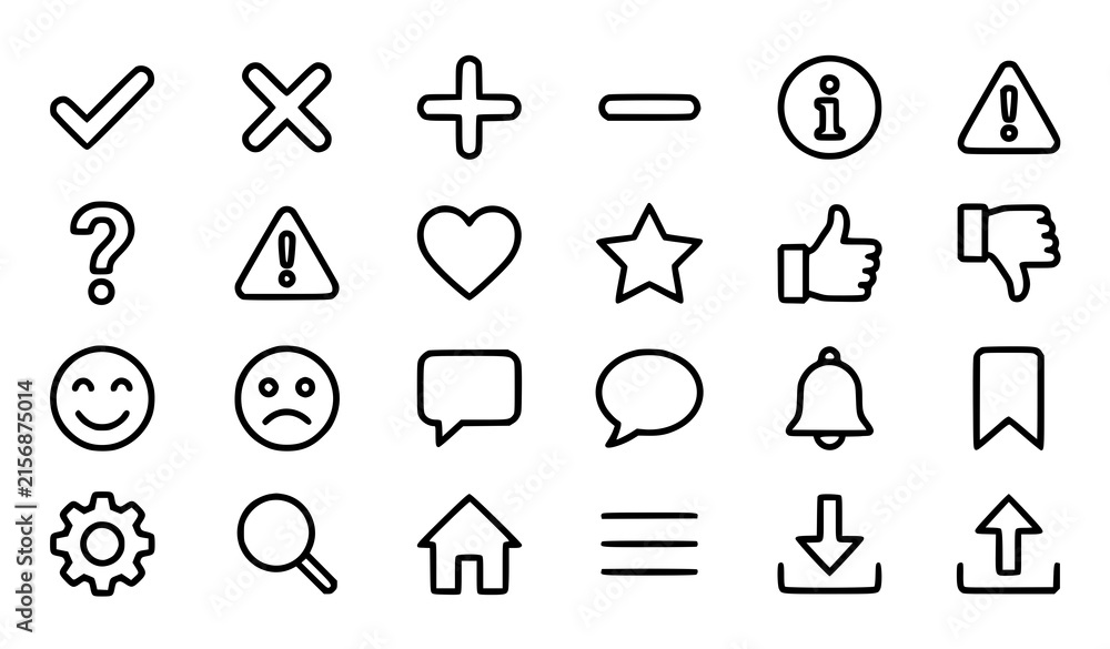 Fototapeta premium User Interface Feedback Navigation Chat Utility Editable Filled Outline Vector Icons