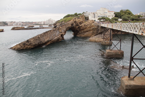 Quadro su tela atlantic ocean in biarritz at the pays basque in france