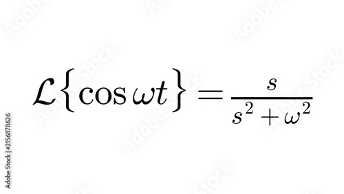 Принти на полотні Laplace Cosine, Fourier & Laplace Transforms formula overlay, black transparent