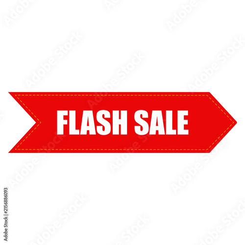 Red Flash Sale Banner with Bold White Text and Gold Dashed Border