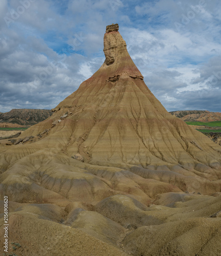 The famous beautiful Castildetierra in the semi-desert Bardenas Reales, Spain