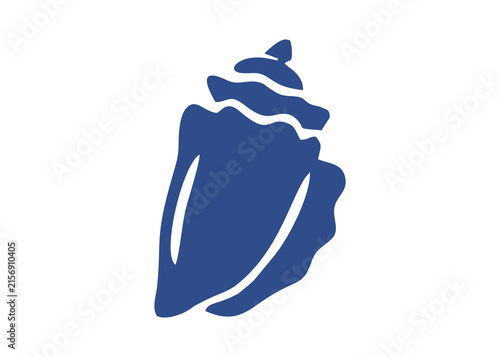 Minimalist Solid Seashell Beach Ocean Nature Icon PNG