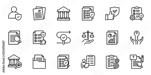 фотографія Accountability line editable icon set