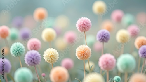 Colorful Pastel Flowers in a Beautiful Garden Setting