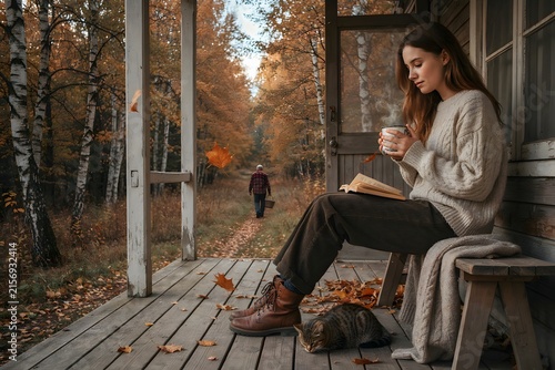 Autumn Reading on the Porch