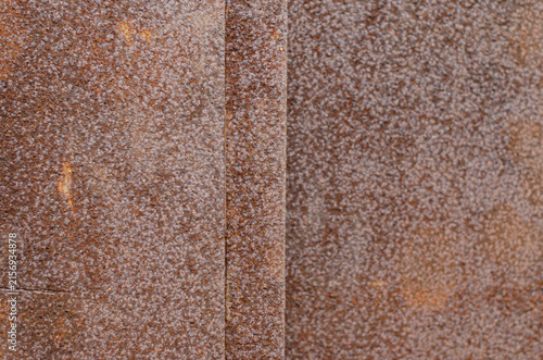 Fotografie Heavily rusted steel plate on board an offshore support vessel