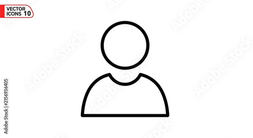 Simple User Icon, Silhouette of a Person, Minimalist Profile Symbol