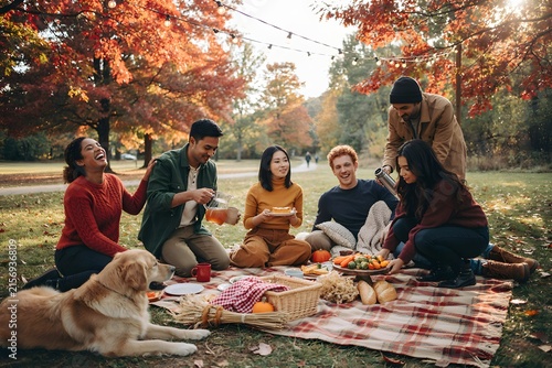Friends Enjoying a Picnic