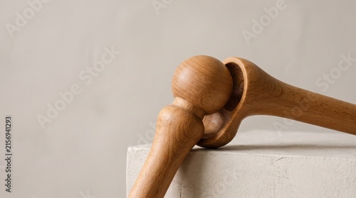 Wooden Skeletal Joint Model For Back To School Education Concept