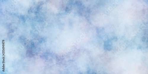 Blue watercolor background. Abstract hand paint square stain backdrop