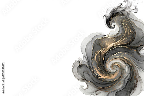 Fluid Abstract Marbled Background Template with Artistic Flow