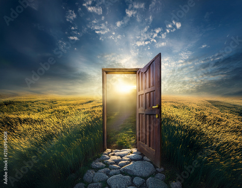 doorway into bright light.. Door to to heaven