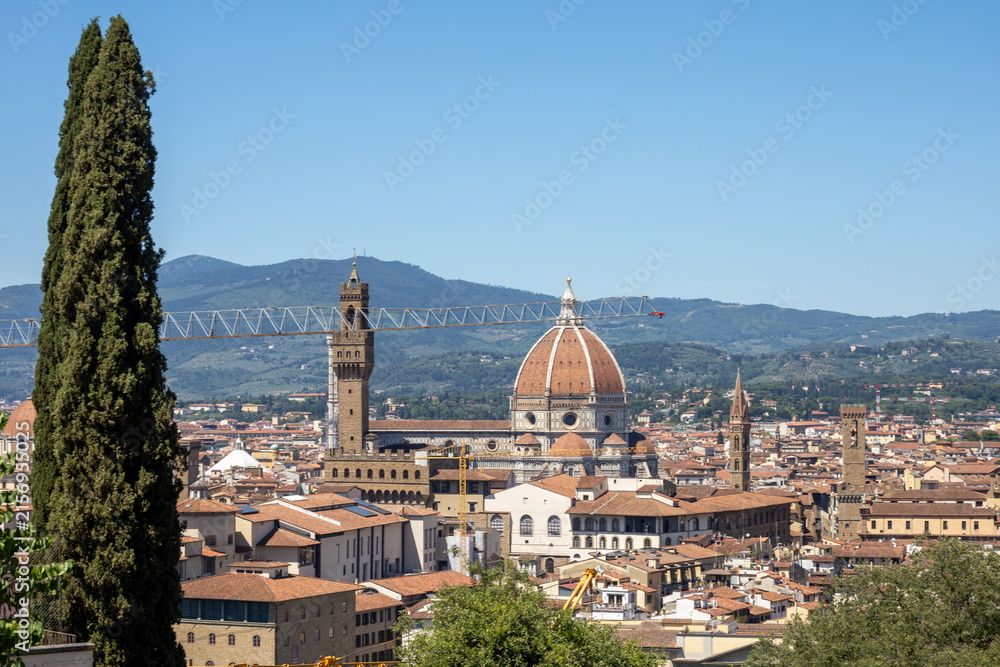 Fototapeta premium Florence, Italy. Firenze Florence, travel photo, dome cathedral city landscape old town 