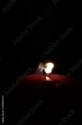 Foto Flamme bougie romantique coeur