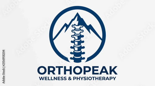 Chiropractic and Physiotherapy Medical Clinic Rehabilitation and Spine Recovery Logo Icon Design