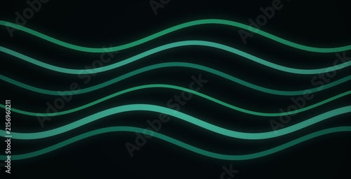 Abstract green wavy grain stripes texture, seamless pattern, background