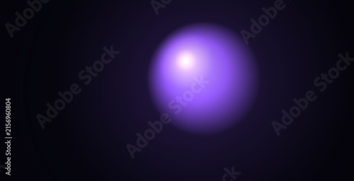 Glowing purple grain sphere with soft light gradient, abstract digital purple sphere glowing grain texture