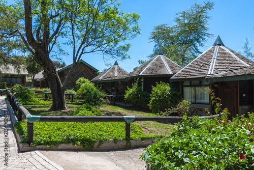 Safari lodges in Kenya. Africa's tourist landscapes