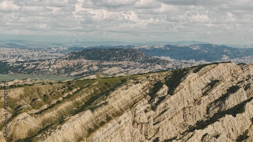 Aerial Panoramic View of Vashlovani National Park in Georgia