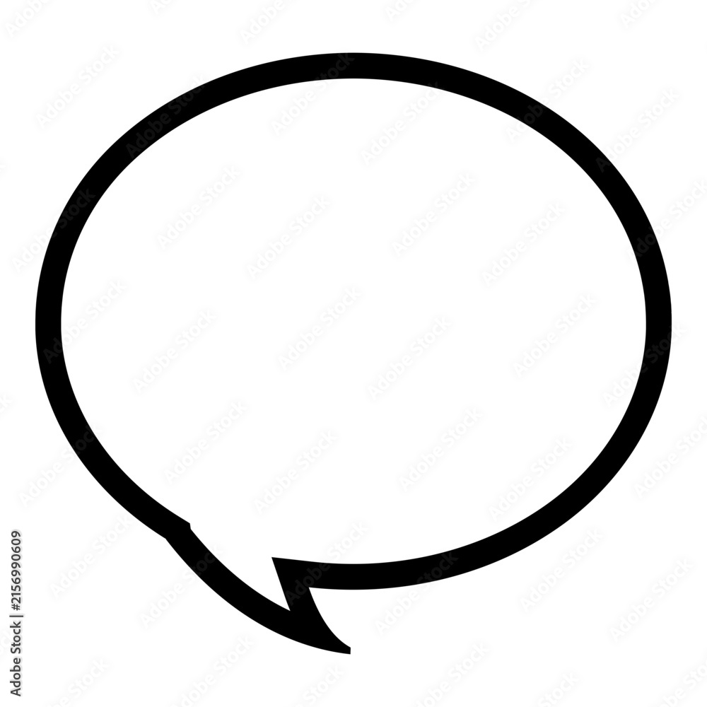 Fototapeta premium Simple Black And White Speech Bubble