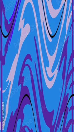 Abstract Blue Pink Liquid Marble Swirling Retro Psychedelic Background With Copy Space