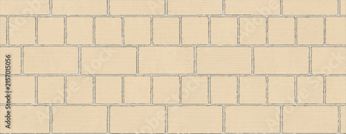 Seamless Pattern of Rectangular Sandstone Bricks