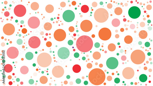 Seamless Scattered Circles Pattern Isolated on Transparent Background