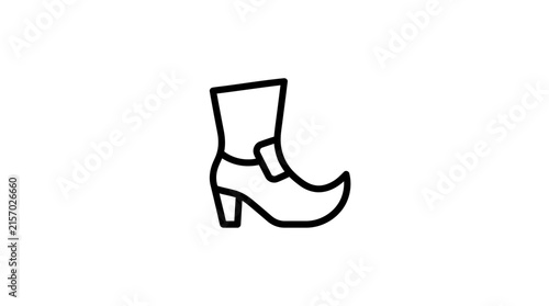 Witch Boot Vector Illustration